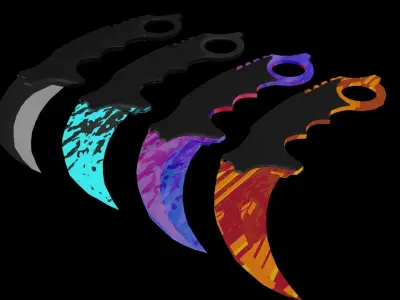 kerambit knife Low-poly 3D model