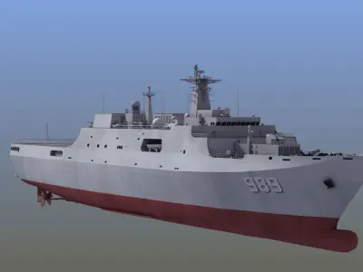 Type071 Amphibious Transport Dock 3D model