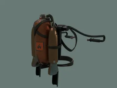 Rigged-jetpack 3D model
