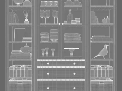 Hemnes Display Cabinet 3D model