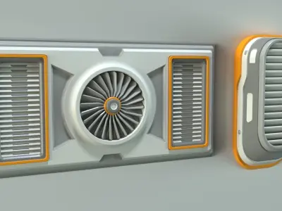 Industrial Kitbash-1 - 30 pieces 3D model