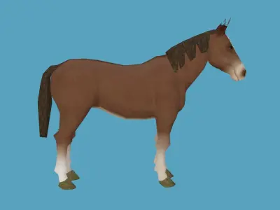 horse lowpoly 3d model 3D model
