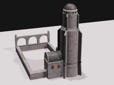 Gondor Archery Range Low-poly 3D model