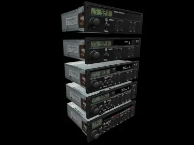 Volkswagen Car Radio Pack Low-poly 3D model