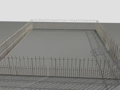 Railing Fence pack 3 Low-poly 3D model