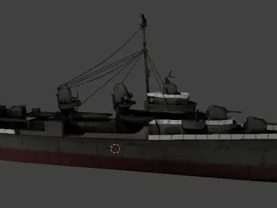 Fletcher Class Destroyer 3D model