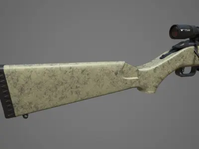 Sniper Ruger American Rifle - Vortex Crossfire 2 Low-poly 3D model