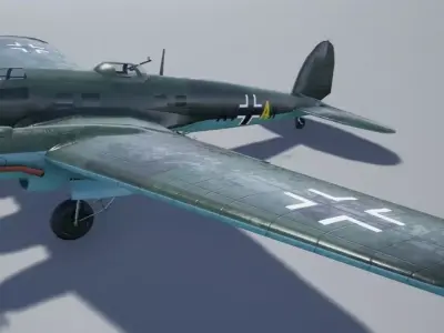Heinkel 111 Low-poly 3D model