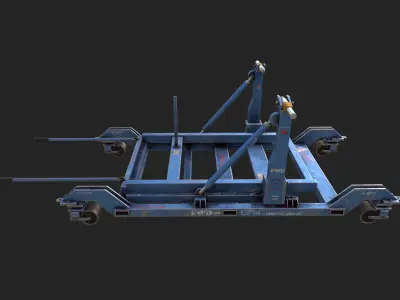 CFM56-7B Engine trailer Low-poly 3D model