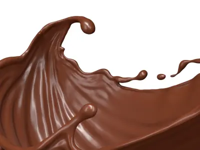 Chocolate Splash Free 001 3D model