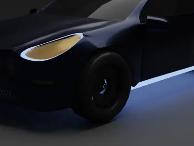 Tesla Car Model 3 Free low-poly 3D model