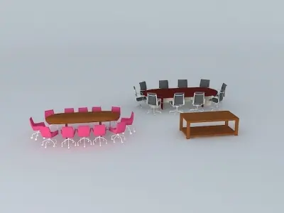 12 person meeting table Free 3D model