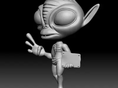Alien Statue - 010 3D print model