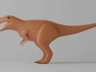Cartoon Tyrannosaurus T-Rex 1 3D model
