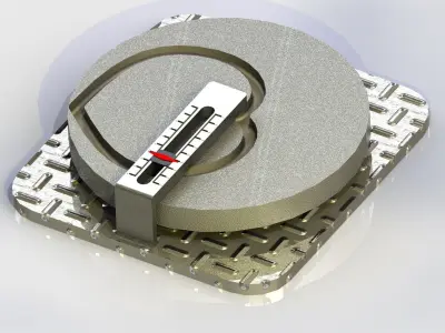 Precise rotational to linear converter angular to linear motion 3D model