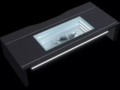 Scifi table Low-poly 3D model