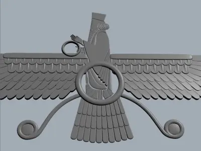 Ahura Mazda Farvahar 3D model