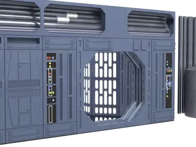 Set 1b - Death Star Small Hangar Entrance 1-18 scale Kenner  3D Model Pack purchase