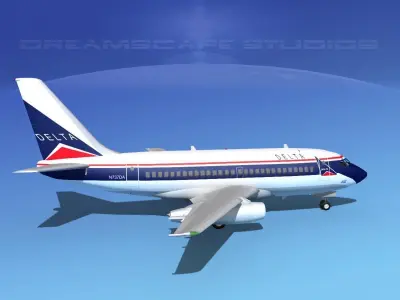 Boeing 737-100 Delta 3D model