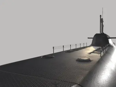 Submarine Low-poly 3D model