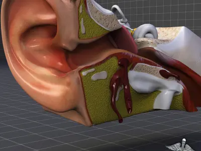 Ear Anatomy 3D model