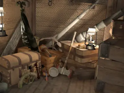 Warehouse piate ship 3D model