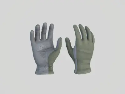 Nomex Flight Gloves Low-poly 3D model