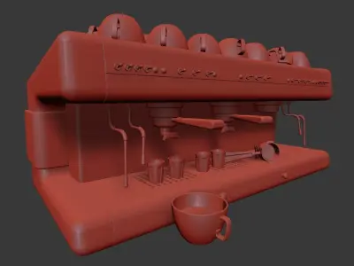 Commercial Coffee Machine 3D model