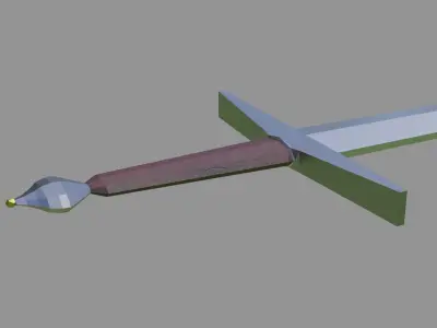 Low Poly Sword 2K Textures Free low-poly 3D model
