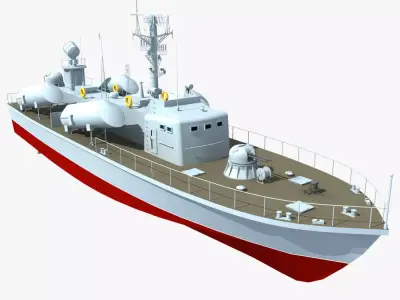 Russian OSA Class Missile Boat 3D model
