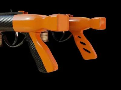 Speargun this model is made of metal and carbon Low-poly 3D model