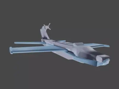 Ekronoplane military aircraft 3D model