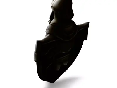 Medieval Knight Shield Wall Decor Low-poly 3D model