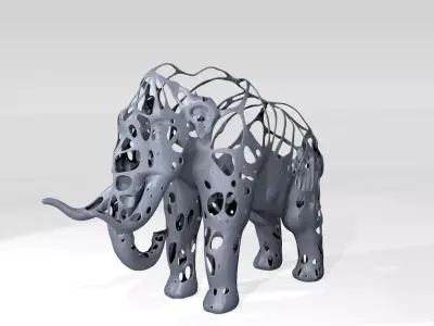Mammoth Dust Voronoi 3D model
