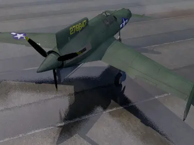 Curtiss-Wright XP-55 Ascender 3D model