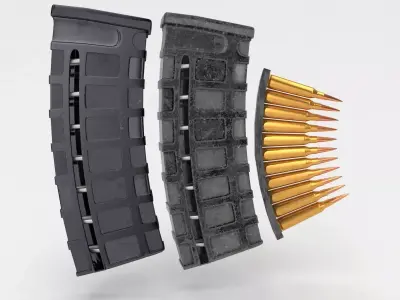 gun magazine set 3D model