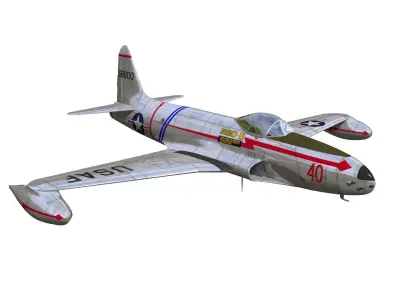 lockheed F-80 shooting star 3D model