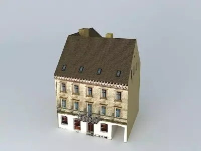 19th Century European Urban House Low-poly 3D model