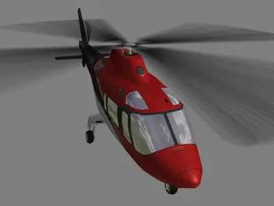 Agusta Helicopter V4 Low-poly 3D model