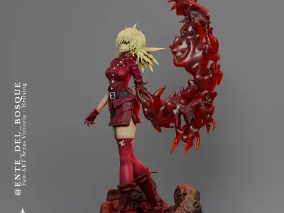 FREE- Anime figurine Victoria Hellsing - 3D STL printing Free 3D print model