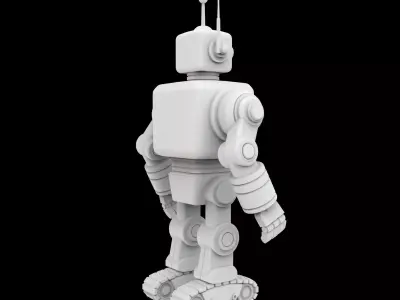 Retro Robot Figurine 3D Print Model 3D print model purchase