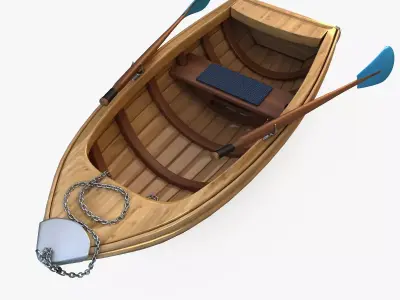 Boat stylized 3D model
