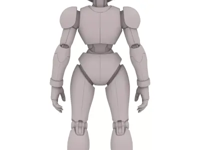 Rosa Roboter Krieger  Pink Robot Warrior   3D print model