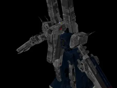 Macross SDF-1 Low-poly 3D model