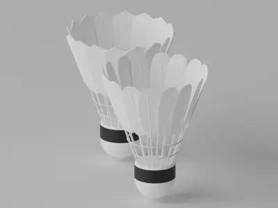 Cartoon Badminton Shuttlecock 3D model
