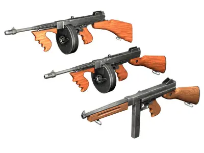 Thompson Submachine Gun - Collection 3D model