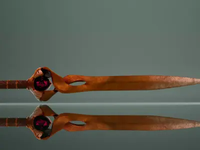 Medieval Fantasy Sword - Game Ready PBR Low-poly 3D model