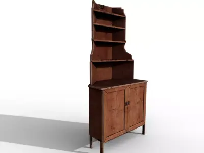 abandoned Shelf Low-poly 3D model