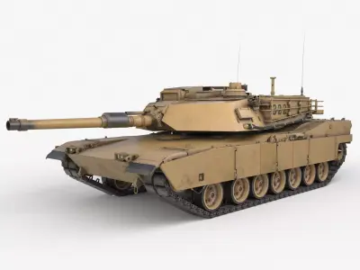Tank  M1 Abrams 3D model