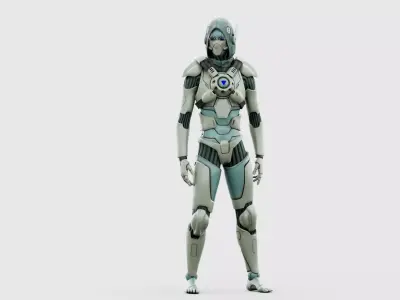CYBORGTOPIA B-13  Rigged for Unreal Engine - Unity - MIXAMO 3D model